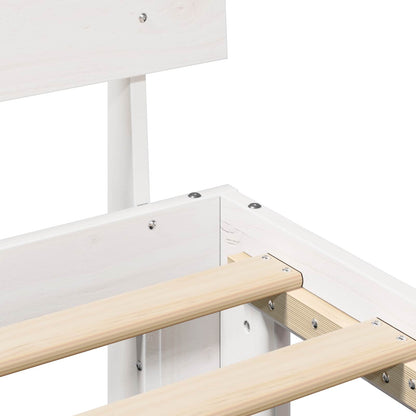 Struttura del letto Bianco 120 x 200 cm Pino massello