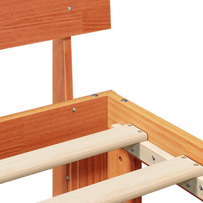 Struttura del letto Marrone 140 x 190 cm Legno massello di pino