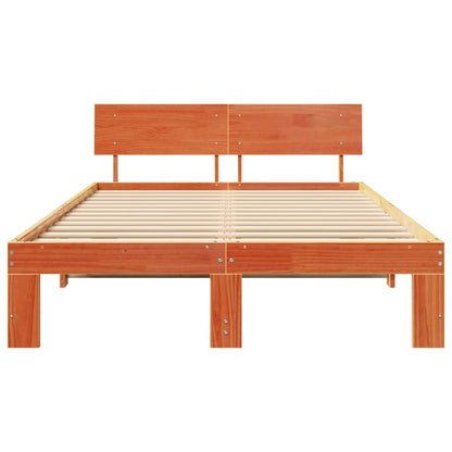 Struttura del letto Marrone 140 x 190 cm Legno massello di pino