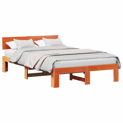 Struttura del letto Marrone 140 x 190 cm Legno massello di pino
