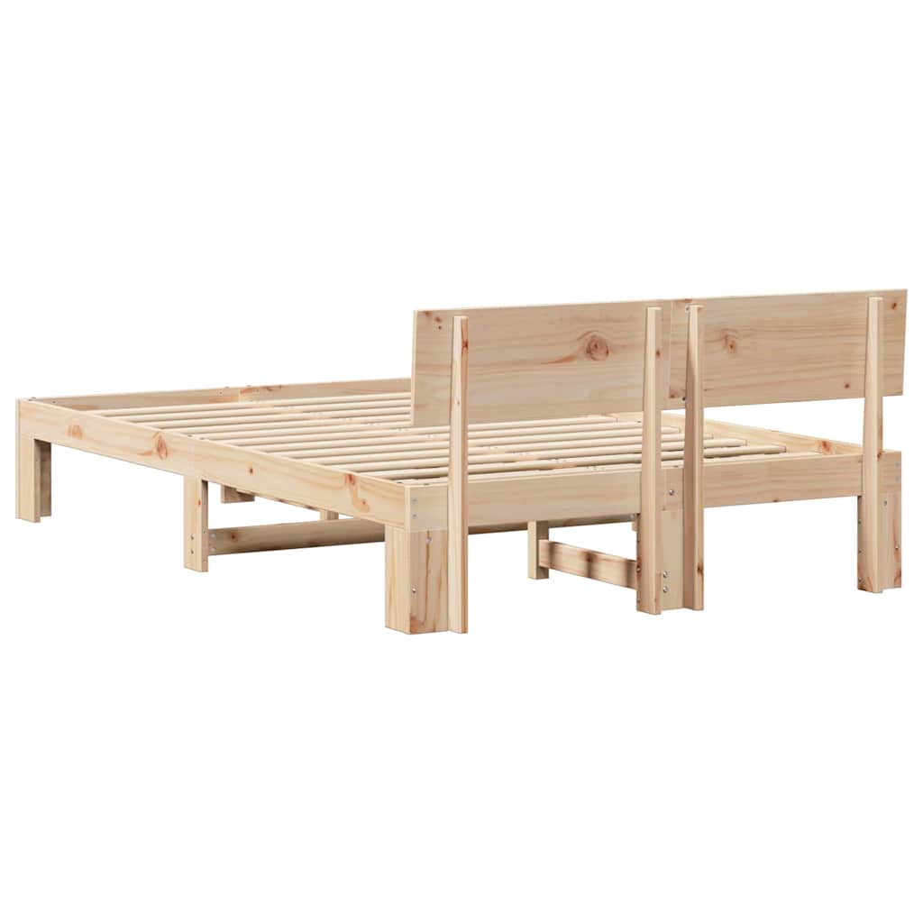 Struttura del letto Naturale 135 x 190 cm Pino massello | homemem39