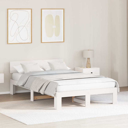 Struttura del letto Bianco 120 x 190 cm Pino massello | homemem39