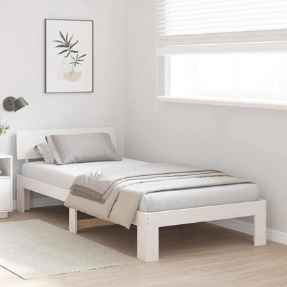 Struttura del letto Bianco 100 x 200 cm Pino massello | homemem39