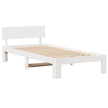 Struttura del letto Bianco 100 x 200 cm Pino massello | homemem39