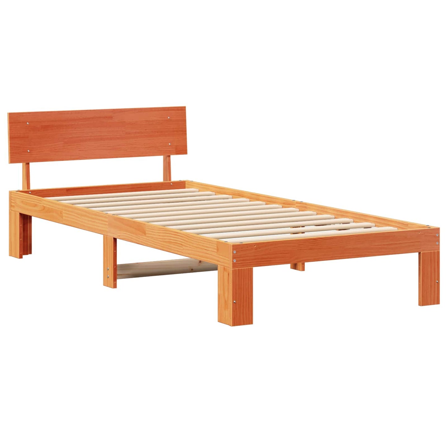 Struttura del letto Marrone cerato 90 x 200 cm Pino massello | homemem39