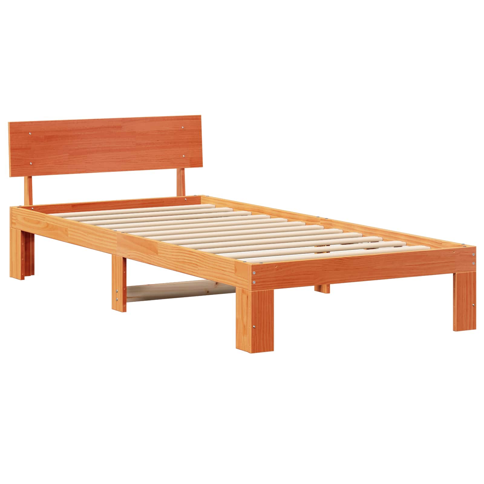 Struttura del letto Marrone cerato 90 x 200 cm Pino massello | homemem39