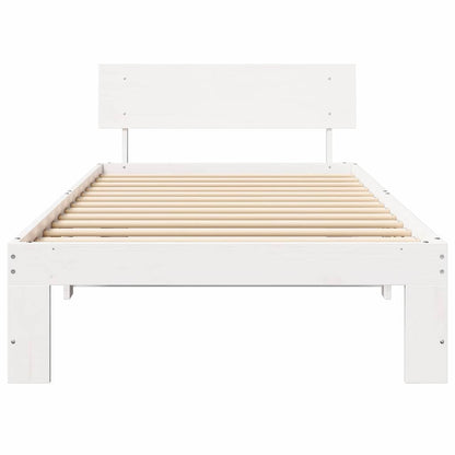 Struttura del letto Bianco 90 x 190 cm Pino massello | homemem39