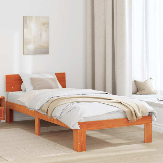 Struttura del letto Marrone cerato 75 x 190 cm Pino massello | homemem39