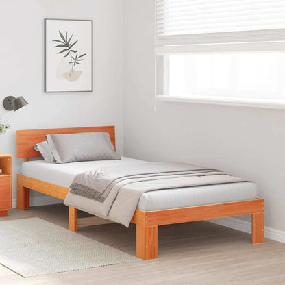 Struttura del letto Marrone cerato 75 x 190 cm Pino massello | homemem39
