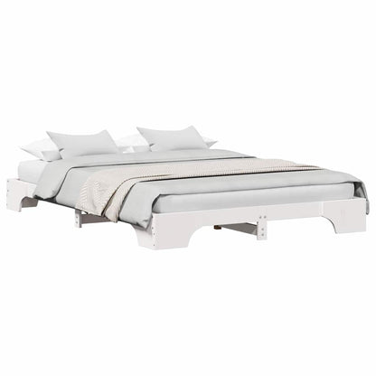 Struttura del letto Bianco 160 x 200 cm Pino massello