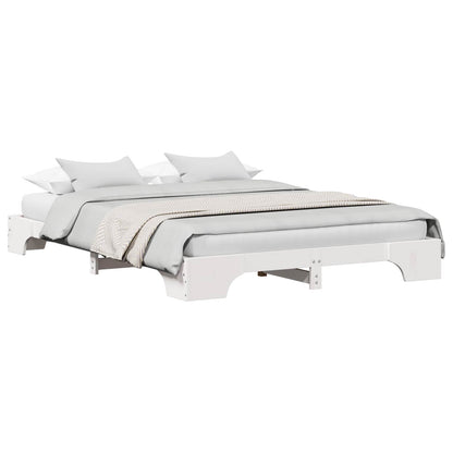 Struttura del letto Bianco 140 x 200 cm Pino massello