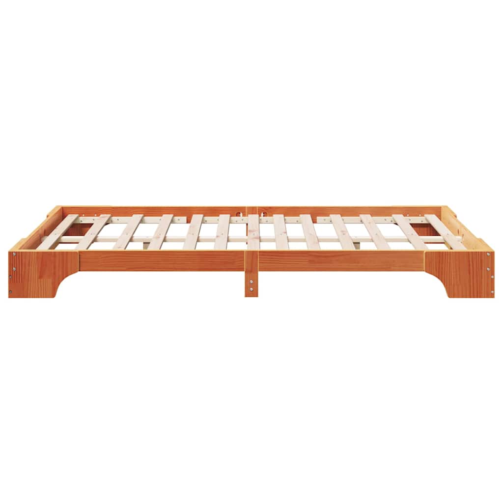 Struttura del letto Marrone cerato 120 x 190 cm Pino massello