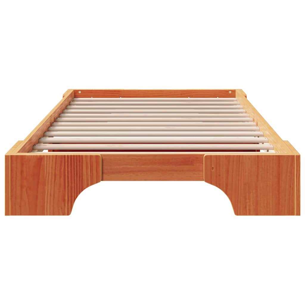 Struttura del letto Marrone cerato 80 x 200 cm Pino massello