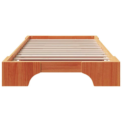 Struttura del letto Marrone cerato 75 x 190 cm Pino massello