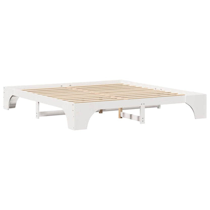Struttura del letto Bianco 200 x 200 cm Pino massello | homemem39