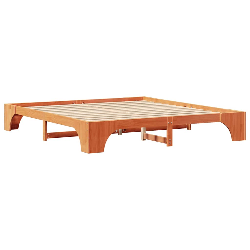 Struttura del letto Marrone cerato 200 x 200 cm Pino massello | homemem39