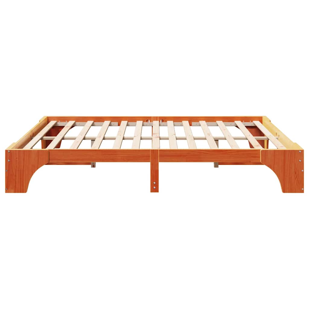 Struttura del letto Marrone cerato 200 x 200 cm Pino massello | homemem39