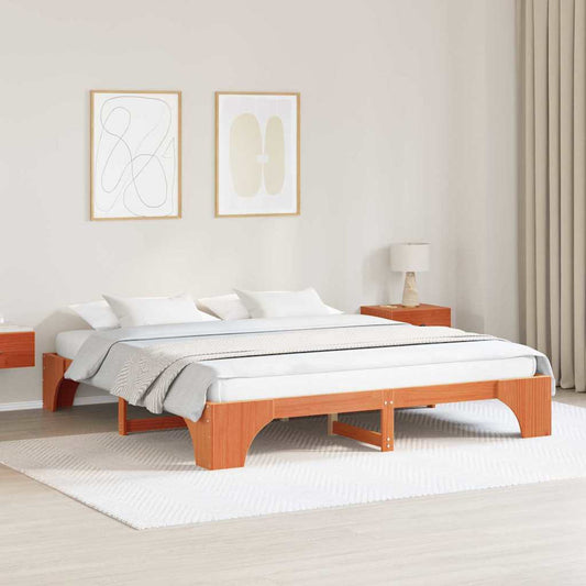 Struttura del letto Marrone cerato 180 x 200 cm Pino massello | homemem39