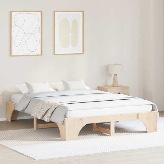 Struttura del letto Naturale 140 x 200 cm Pino massello | homemem39