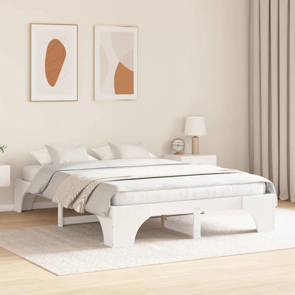Struttura del letto Bianco 140 x 200 cm Pino massello | homemem39