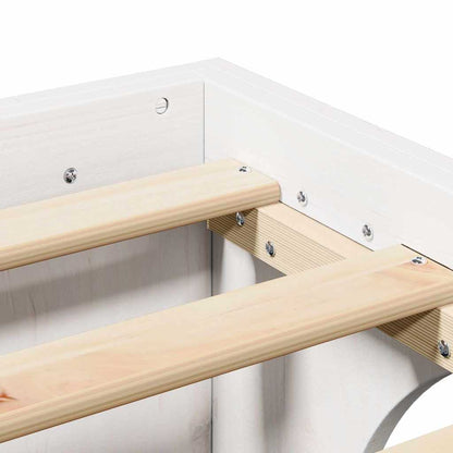 Struttura del letto Bianco 140 x 190 cm Pino massello | homemem39