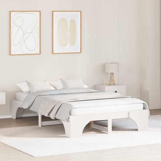 Struttura del letto Bianco 140 x 190 cm Pino massello | homemem39