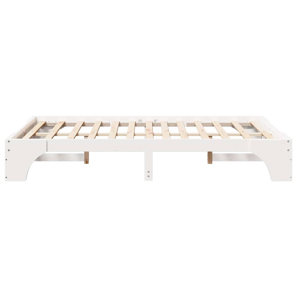 Struttura del letto Bianco 140 x 190 cm Pino massello | homemem39