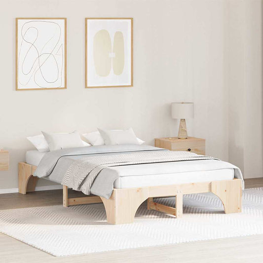 Struttura del letto Naturale 135 x 190 cm Pino massello | homemem39