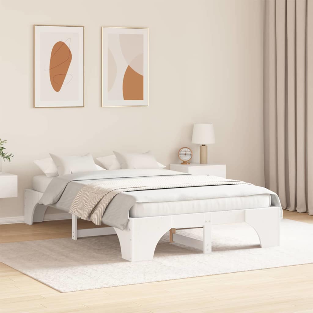 Struttura del letto Bianco 120 x 190 cm Pino massello | homemem39