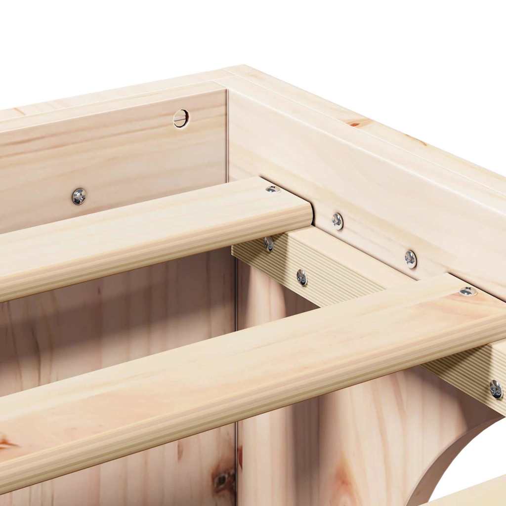 Struttura del letto Naturale 100 x 200 cm Pino massello