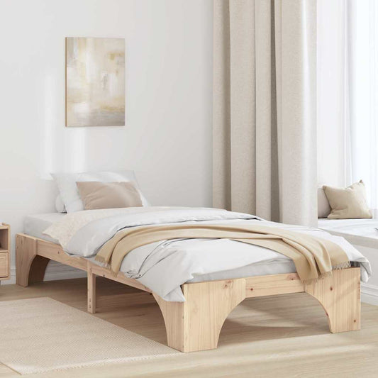 Struttura del letto Naturale 100 x 200 cm Pino massello | homemem39