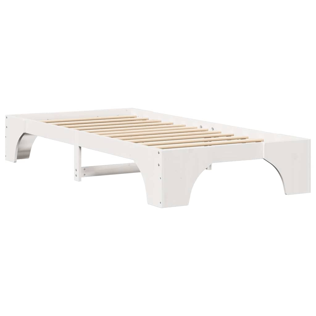 Struttura del letto Bianco 100 x 200 cm Pino massello | homemem39