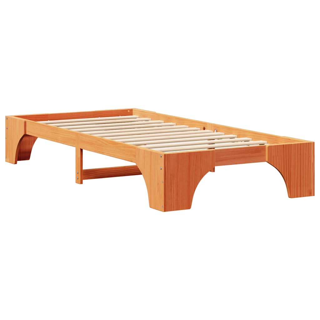 Struttura del letto Marrone cerato 100 x 200 cm Pino massello | homemem39