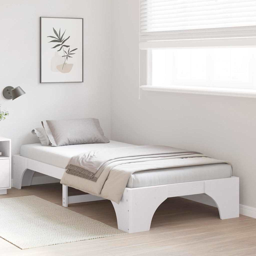 Struttura del letto Bianco 90 x 200 cm Pino massello | homemem39