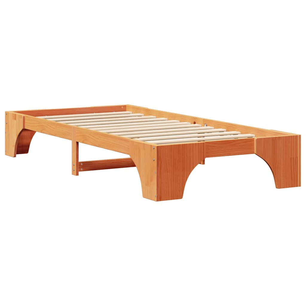 Struttura del letto Marrone cerato 90 x 200 cm Pino massello | homemem39