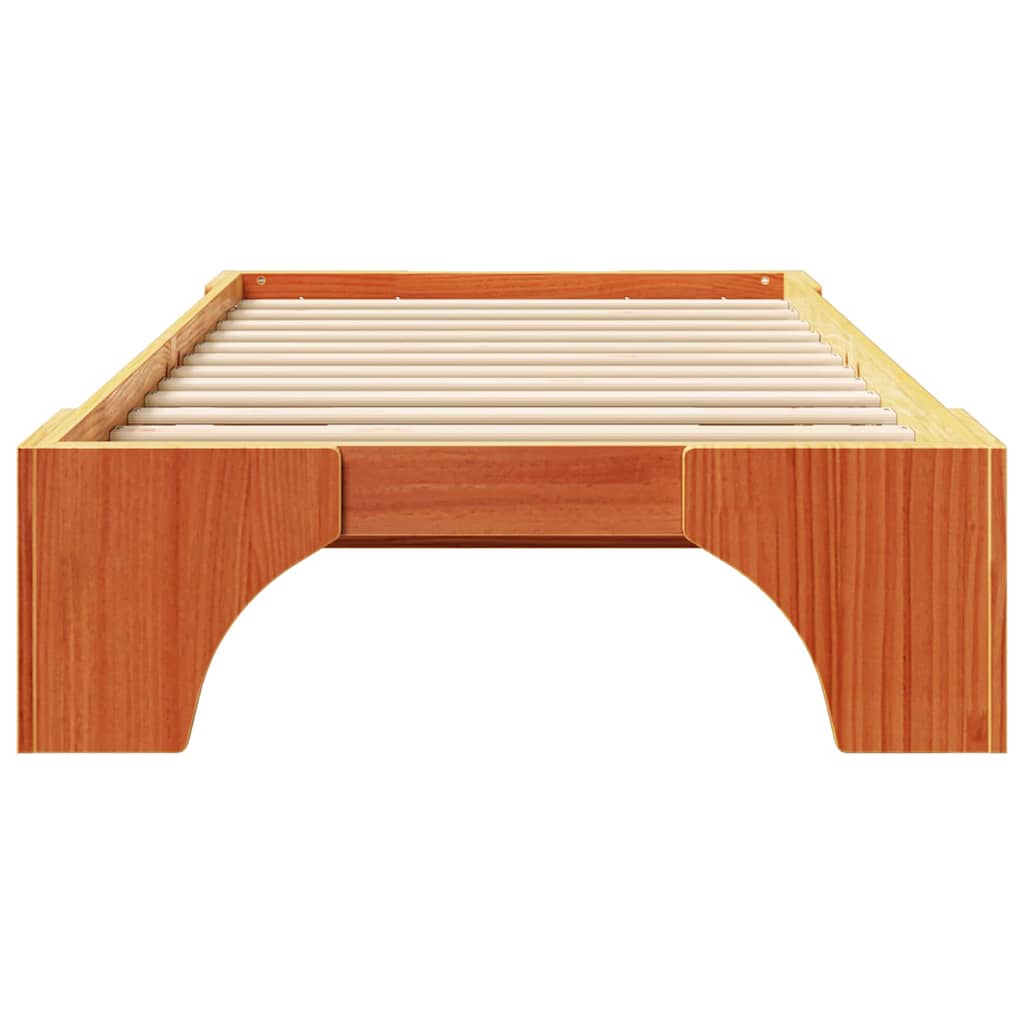 Struttura del letto Marrone cerato 75 x 190 cm Pino massello | homemem39