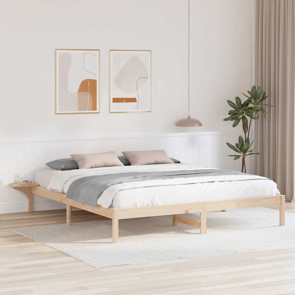 Struttura del letto Naturale 200 x 200 cm Pino massello | homemem39