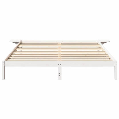 Struttura del letto Bianco 200 x 200 cm Pino massello | homemem39