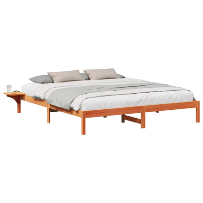 Struttura del letto Marrone cerato 200 x 200 cm Pino massello