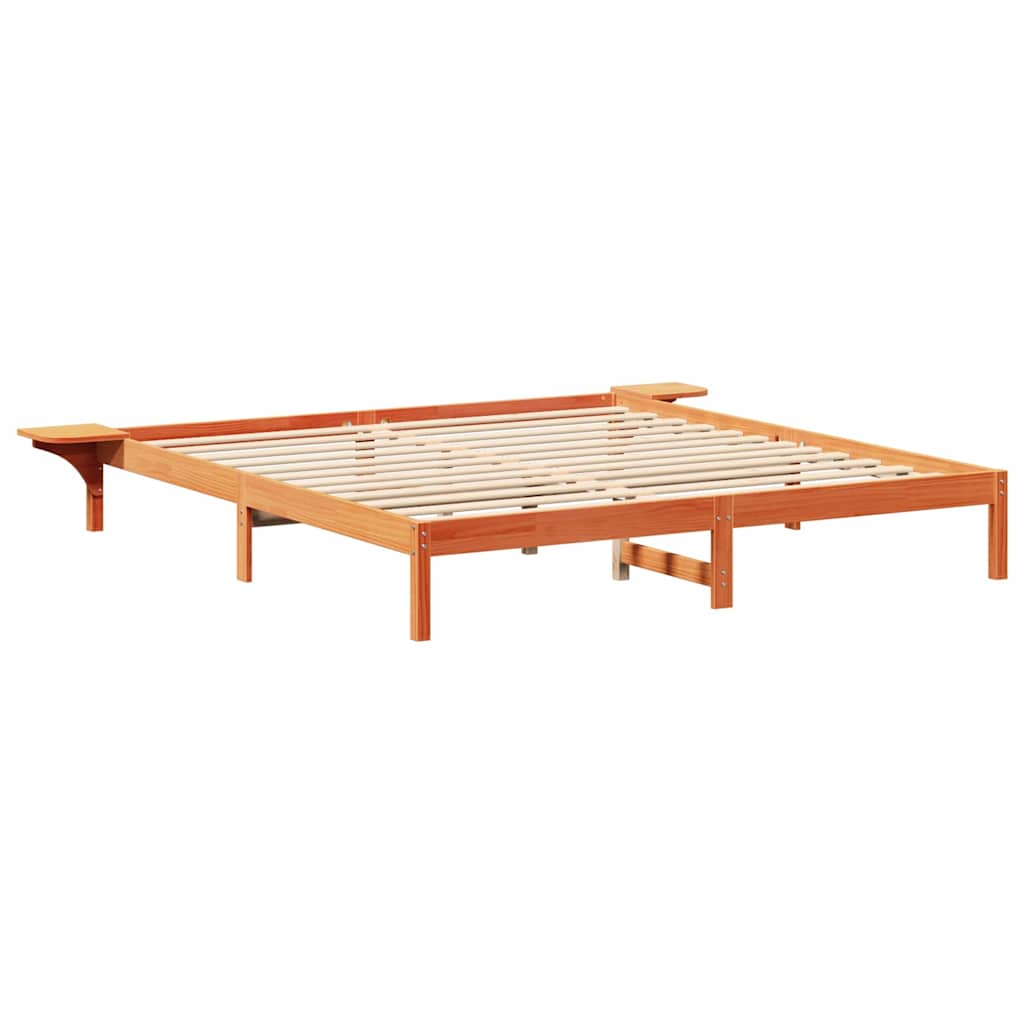 Struttura del letto Marrone cerato 200 x 200 cm Pino massello | homemem39