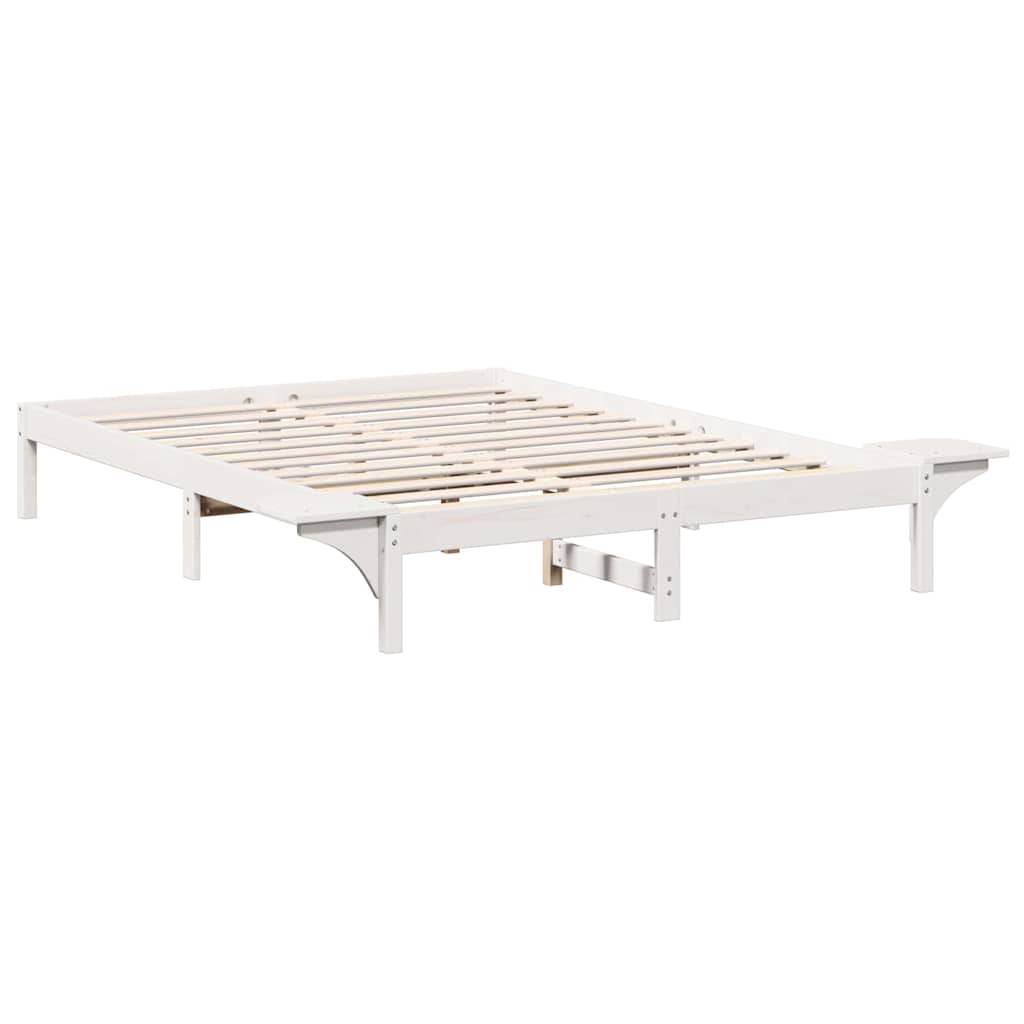 Struttura del letto Bianco 160 x 200 cm Pino massello | homemem39