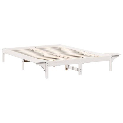 Struttura del letto Bianco 160 x 200 cm Pino massello | homemem39