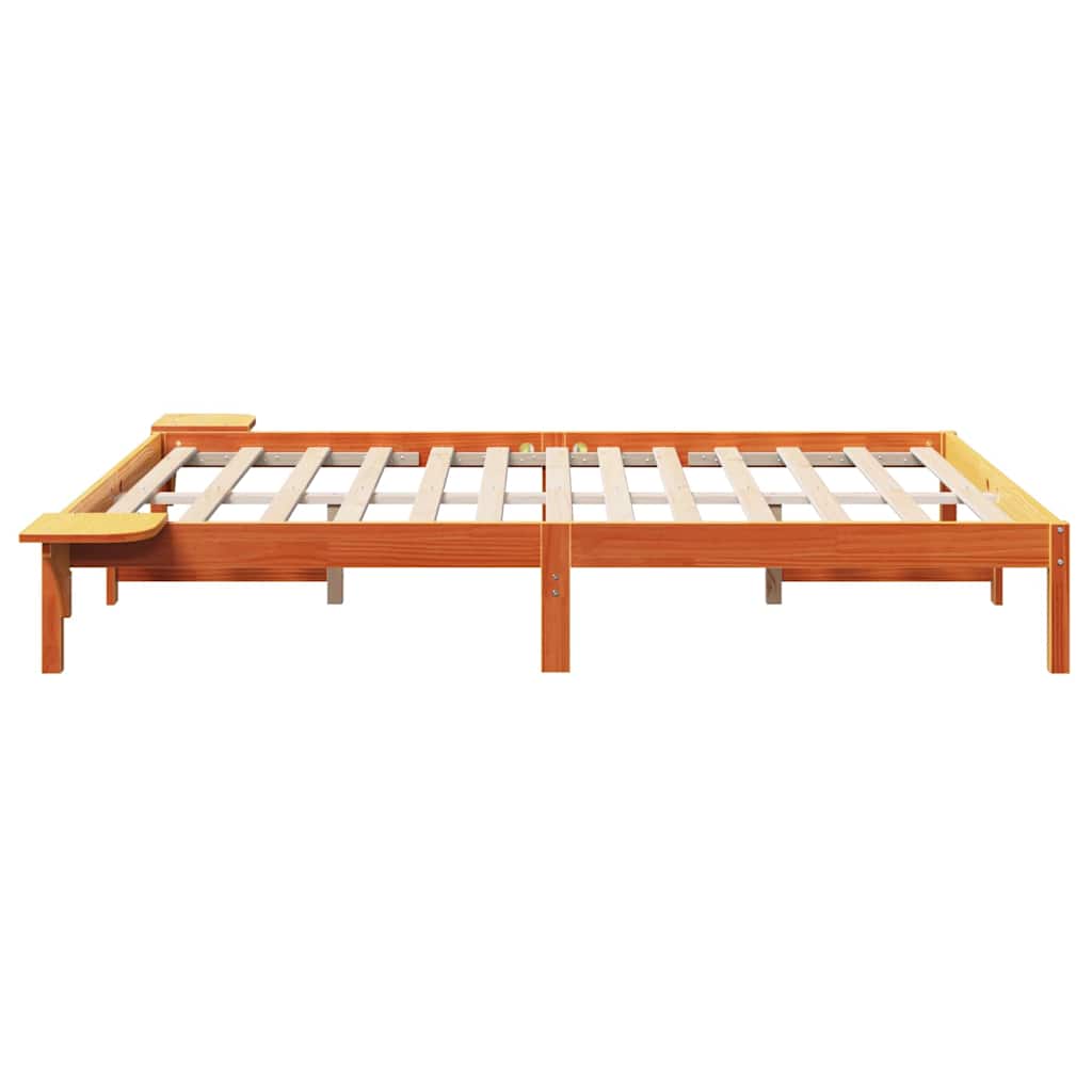 Struttura del letto Marrone cerato 160 x 200 cm Pino massello | homemem39