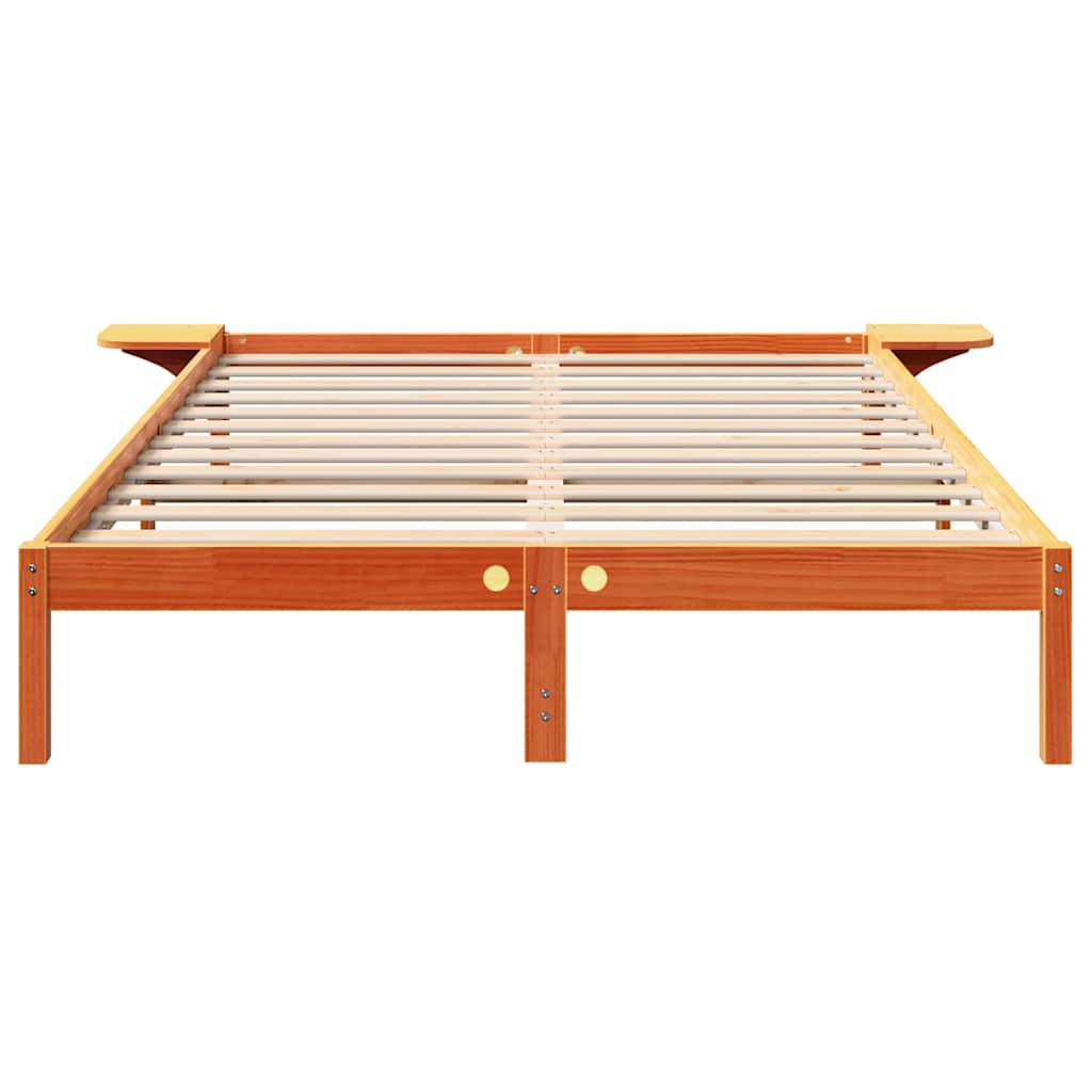 Struttura del letto Marrone cerato 140 x 200 cm Pino massello