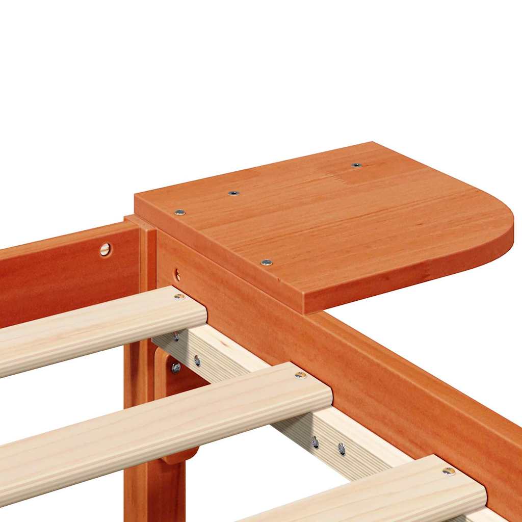 Struttura del letto Marrone cerato 120 x 190 cm Pino massello