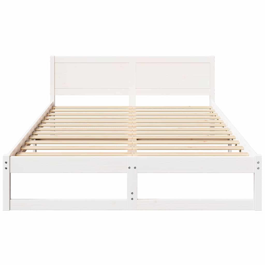 Struttura del letto Bianco 140 x 200 cm Pino massello
