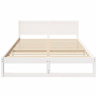 Struttura del letto Bianco 140 x 200 cm Pino massello