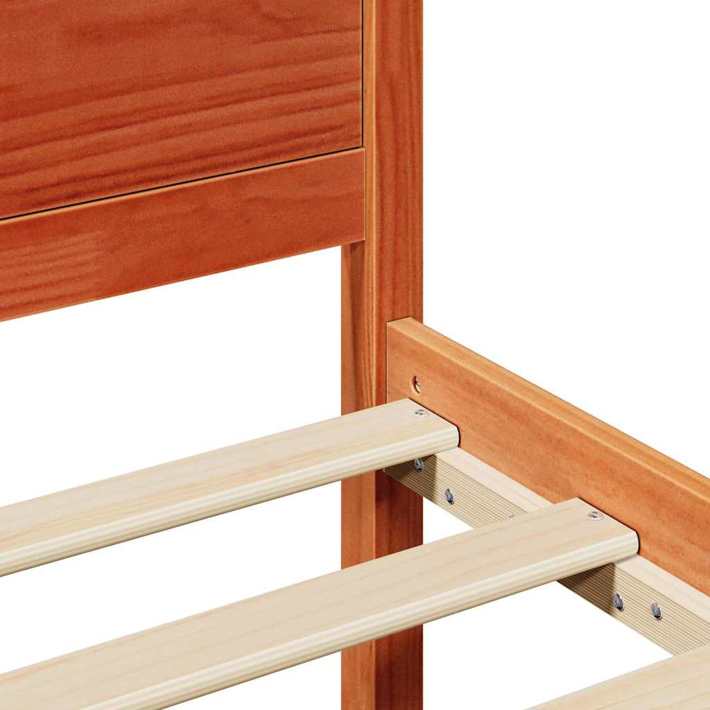 Struttura del letto Marrone cerato 75 x 190 cm Pino massello