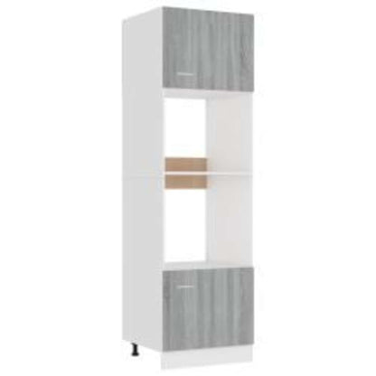 Armadio Microonde “Lyon” Grigio Sonoma 60x57x207 cm - homemem39