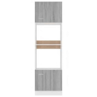 Armadio Microonde “Lyon” Grigio Sonoma 60x57x207 cm - homemem39